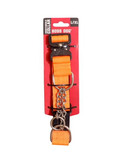 Boss Dog Martingale Collar, Hunter Orange, Large/X-Large