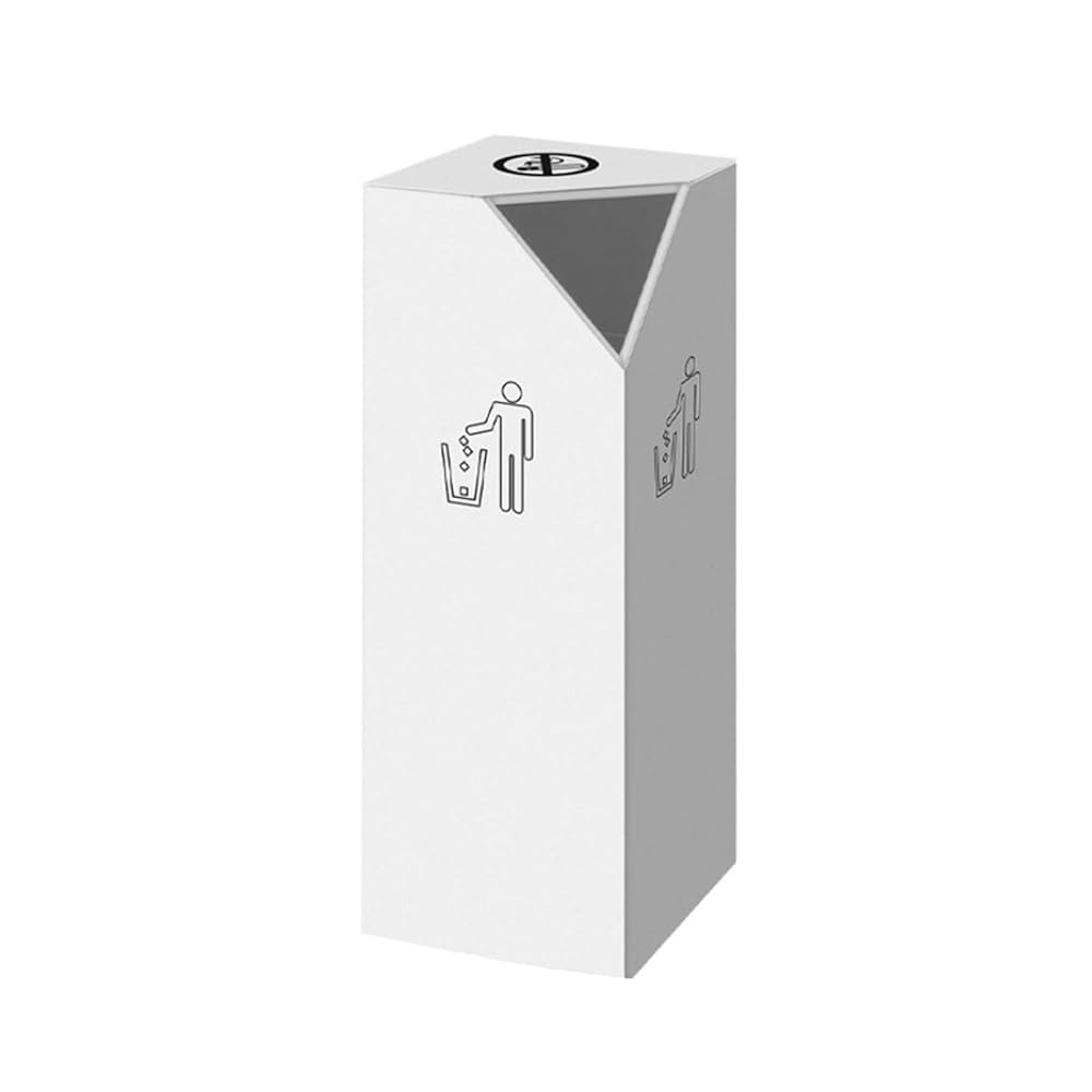 Cubo de basura comercial abierto contenedor de residuos cuadrado para hotel y restaurante