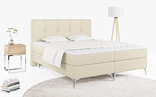 MKS MEBLE Boxspringbett - Doppelbett mit Multipocket-Matratze - Modern Bett...