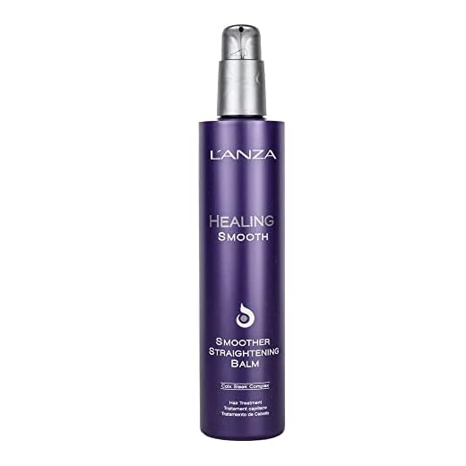 L'ANZA Healing Smooth Smoother Hair Straightener Balm, With Anti-frizz Technology, Moisturises, Nourishes, and Boosts Movement and Shine for a Naturally Straight Look (8.5 Fl Oz)
