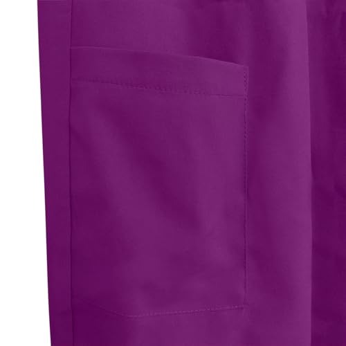 Image of Ruziyoog Womens Scrub Pants Work Uniform Straight Leg Medical Trousers Elastic Waist Nurse Cargo Pants with Pockets