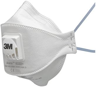3M 9322+SV Aura Particulate Respirator, FFP2, Vented (Pack of 5)