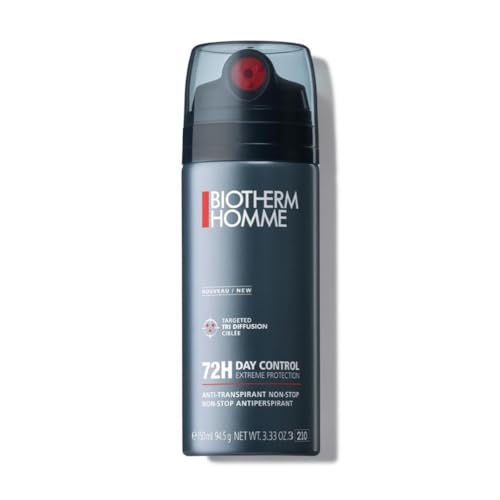 BIOTHERM HOMME Day Control Spray 72h, Deodorante Uomo 72H, Per Tutti i Tipi di Pelle, Con Sali di Alluminio e Perlite, Protegge da Odori e Sudorazione, 150 ml
