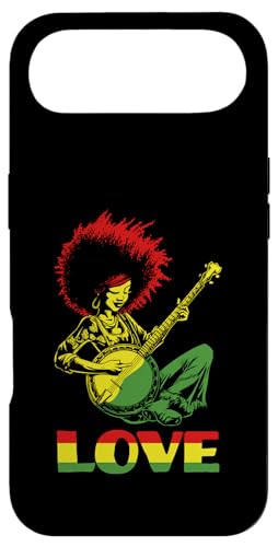 LOVE African American Black Hippie Banjo Girl �X�}�z�P�[�X iPhone Air �p