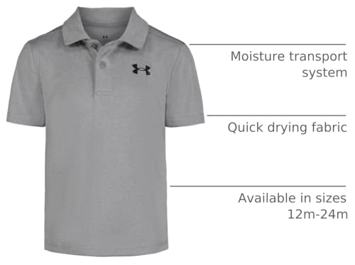 Image of Under Armour Boys' Matchplay Short Sleeve Golf Polo, Lightweight Performance Stretch, Logo Detailing