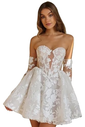 Vintage Tulle Short Wedding Dresses for Bride 2025 Elegant Spaghetti Straps Boho Mini Bridal Dress for Wedding