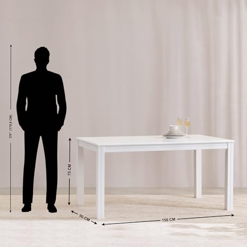 Image of Home Centre ?Wood Montoya 6-Seater Dining Table - White