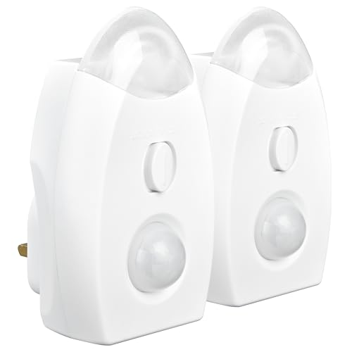 Masterplug Soft Glow Motion Detector LED Night Light, 9.5 x 6 x 4 cm Orange