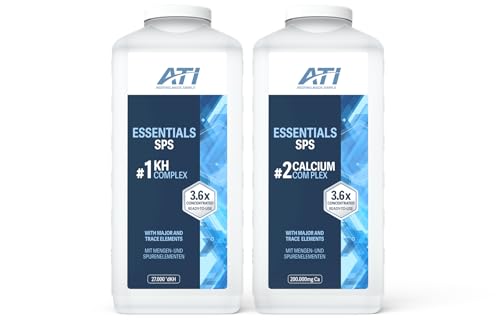 ATI Essentials SPS Set – 2 x 2700 ml, hochkonzentriertes Komplettsystem für Meerwasseraquarien, ideal für SPS-Becken, enthält alle Haupt- und Spurenelemente – stabilisiert den pH-Wert ATI Essentials SPS Set – 2 x 2700 ml, hochkonzentriertes Komplettsystem für Meerwasseraquarien, ideal für SPS-Becken, enthält alle Haupt- und Spurenelemente – stabilisiert den pH-Wert