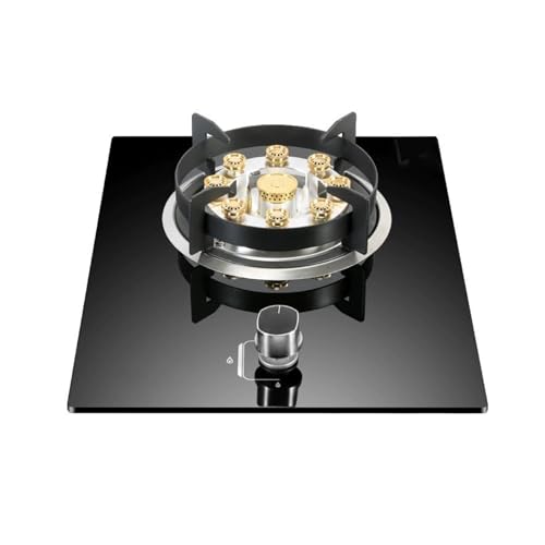 Cocina De Gas De 1 Quemador, 5,2 KW, Placa De Cocción Independiente De Vidrio Templado, Kit De Suministro De Gas GN/GLP, Con Protección Contra Incendios(NG)