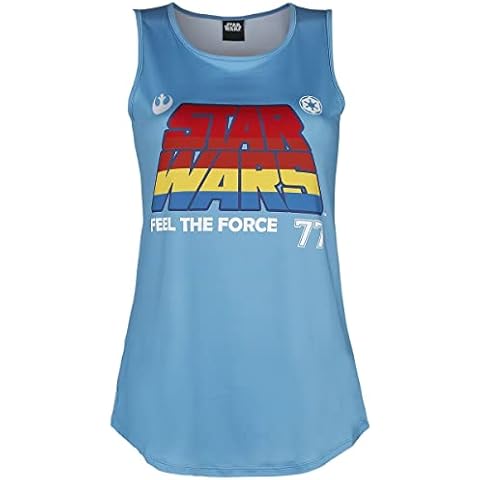 Camiseta Star Wars Retro - 77 Azul Mujer Cover