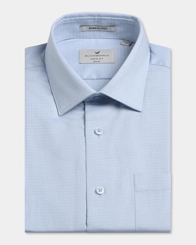 Image of Blackberrys Men's Cotton Solid Slim-Fit Formal Shirts