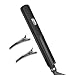 MHU Pro Curling Iron 1.25 Inch Instant Heat, Hair Curler Waver Travel Tourmaline Ceramic Variable 280 to 410F, Hair Curling Wand Barrel Salon Big LED Dispaly Cool Tip Stand Black