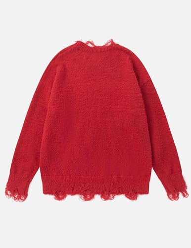 Aelfric Eden Women's Pullover Sweater Color Blocking Cat Graphic Sweater Casual Soft Warm Fall Winter Knitted Tops2