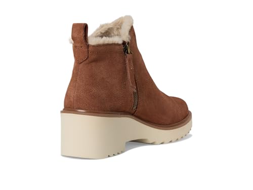 Image of TOMS Women's Maude Wedge Boot, Leather Upper, OrthoLite Insole, Side Zip, Lightweight
