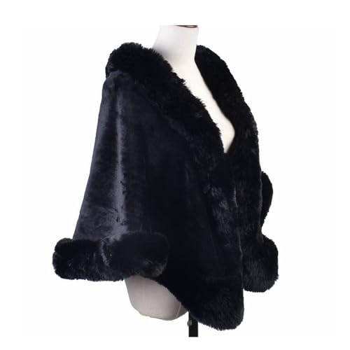 Women Faux Fur Shawl Wrap Bridal Fur Scarf Stole Evening Dresses Collar Cloak Cape4