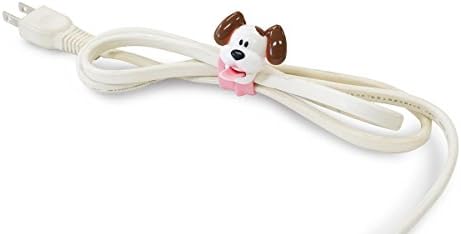Joie Woof Bag Ties, Dog Themed, Keep Bags Closed, Organize Cords, Multi-Use, Set of 3, White