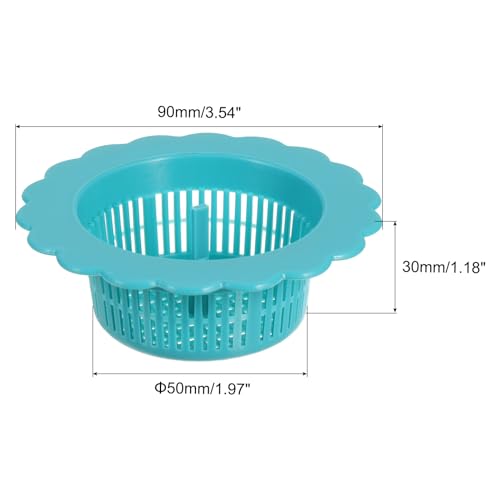 Colador para desagüe de fregadero plástico azul 2 piezas miniatura 2