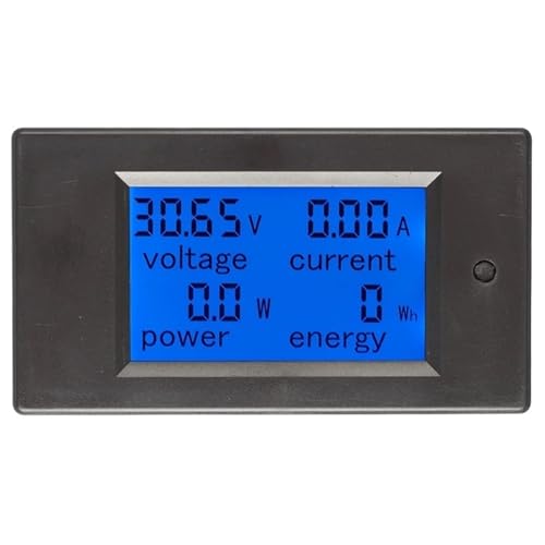 Medidor de consumo digital CC con pantalla LCD iluminada y shunt de 100A