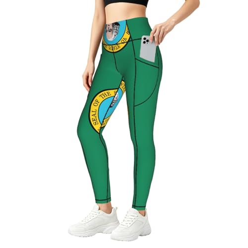 Leggings de Washington con bolsillos para mujer: comodidad elástica en tus entrenamientos