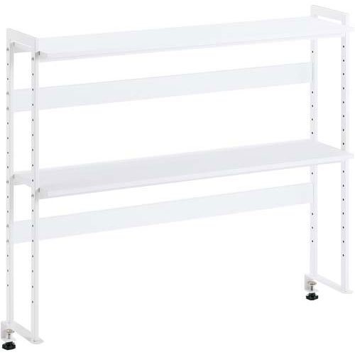 林製作所 デスク周りデスクラック2段 W1000 スノーホワイト 13-004MH-6