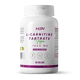 HSN L-Carnitina L-Tartrato 1000mg - 120 Cápsulas Vegetales