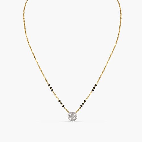 TAINIKA CZ Silver Mangalsutra for Women 18K Gold Plated 925 Sterling Silver Black Bead Chain Necklace with Dainty, Cubic Zirconia, Moissanite, Pendant - Everyday Minimalist Indian Jewelry Gift for Her4