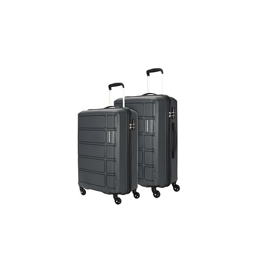 Kamiliant by American Tourister Harrier 2 Pc Set 55 cms & 68 cms- Small & Medium Polypropylene (PP) Hard Sided 4 Wheels Spinner Luggage Set/Suitcase Set/Trolley Bag Set (Iron Grey)