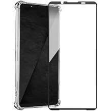 Hy+ Xperia 1 VIII Case Glass Film Set SO-51G / SOG17 / A601SO / XQ-GE44 Compatible with Shockproof TPU Clear Cover US Military MIL Standard LCD Protective Film 9H Japanese Glass