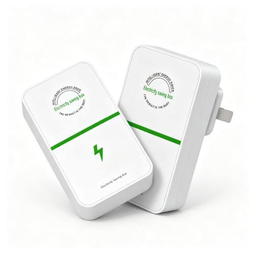 2 Pack Power Box Device US Plug,Plug-and-Play, Surge Protector for Home Appliances, Flame-Retardant Shell & Overheat Auto Automatic Stable Voltage Regulator for Home Office