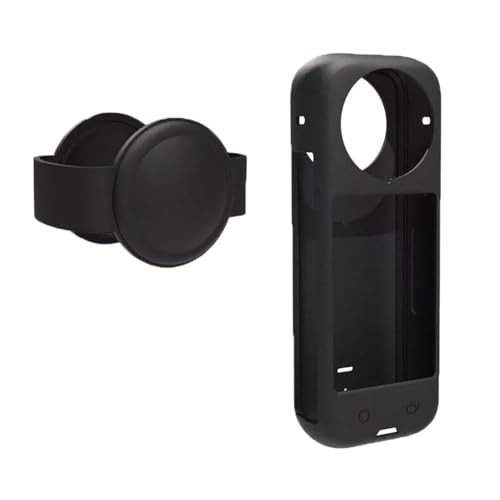 Image of Action Pro Silicone Protective Cover + Lens Cap Compatible with Insta360 X4 Action Camera (Black)