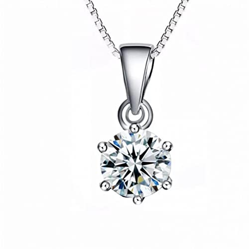 Collier pendentif rond zircone 2,0 CT le bijou chic pour vos soirées