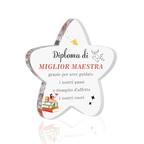 Regalo Maestre Natale,Regalo Acrilico,Regalo Colleghe Maestre,Regalo Per Maestre,Regalo Per Maestra,Regalo Maestra Asilo,Regalo Professoressa,Regali Maestre Fine Anno