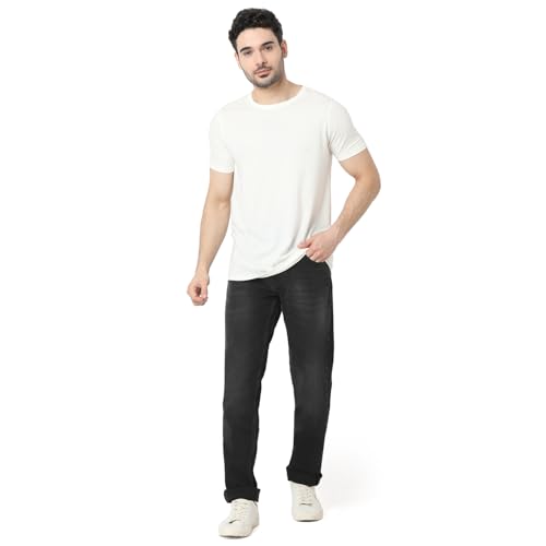 Image of Spykar Men's Ricardo Comfort Fit Mid-Rise Jeans Carbon Black