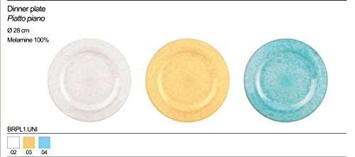 Set 6 piatti piani BACI MILANO in acrilico BRPL1.UNI vari colori