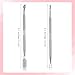 2PCS Cuticle Pusher and Cutter Remover Set, Stainless Steel Manicure Tools Cuticle Pusher Nail Polish Remover for Fingernails and Toenails (Silver)