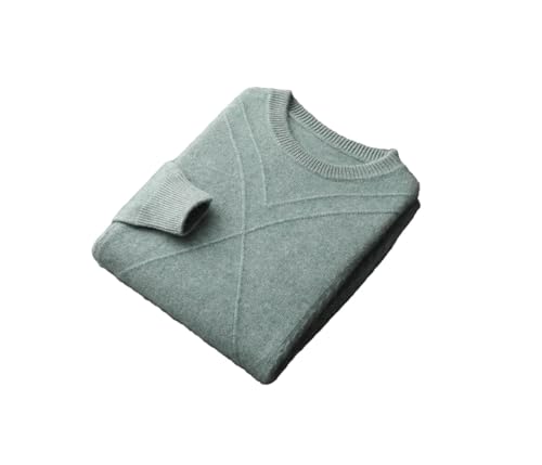 Men's Business Casual Crew Neck Long Sleeve Cashmere Knitted Soft Pullover Sweater