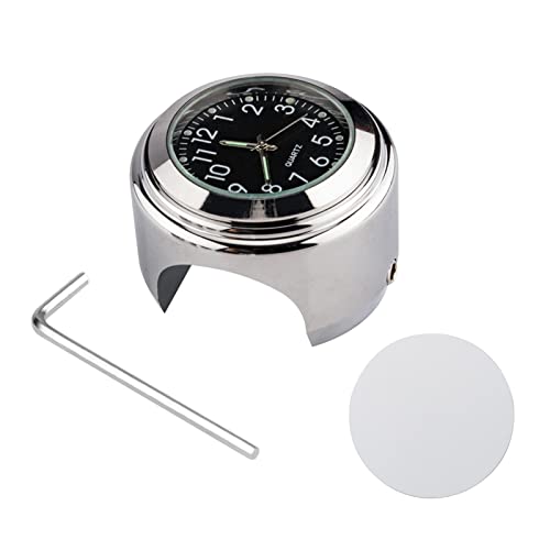Shkalacar Reloj de Moto Manillar Universal, Termómetro para Manillar de Moto, Impermeable para Motocicletas Bicicletas ATV 22 mm-25,4 mm 7/8 ''- 1'' Manillar