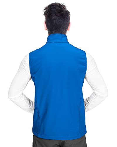 33,000ft Mens Softshell Gilet Activewear Vests Windproof Fleece Lined Outerwear Zipped Pockets Sleeveless Softshell Jacket for Leisure, Golf, Travelling
