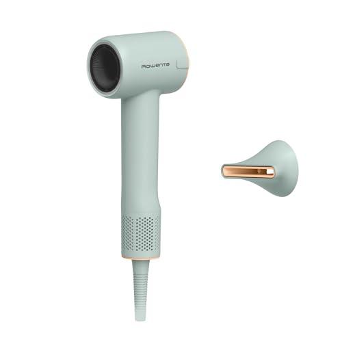 Rowenta Blumia, Phon Capelli con Motore ad Alta Velocità, Tecnologica Ionica, Compatto e Leggero 350g, Beccuccio Magnetico, Velocità/Temperatura Regolabili, Cavo 1.8 m, Colore Eucalyptus