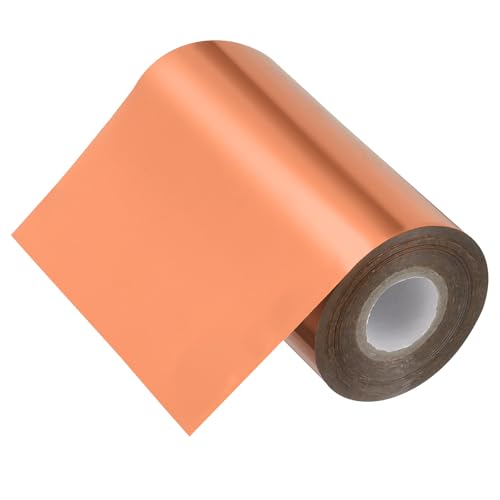 Feuille de papier de transfert or rose 5"x400 pieds pour marquage à chaud sur cuir et DIY