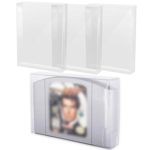 BEPSYOM 4 Pcs Fundas Protectoras Transparentes para Cartuchos de Juegos N64