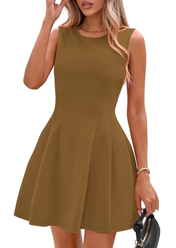 Image of PRETTYGARDEN Summer Dresses for Women 2026 Elegant Classy Spring A Line Business Casual Work Graduation Cocktail Short Dress
