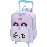 Mochila Escolar Infantil Bolsa c Rodinhas Menina Panda