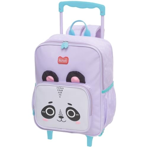 Mochila Escolar Infantil Bolsa c Rodinhas Menina Panda