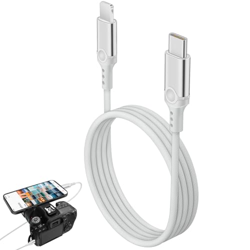 ACANDYA USB Tipo C Cable OTG Cámara SLR para Nikon Z6 Z62 Canon R3 R5 para Sony A1 A5R, Importar Fotos y Vídeos, 3.3ft/1m Cable USB C a iOS para iPhone 14 13 12 11 XR