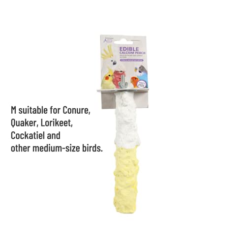 Image of Bird Perches for Parrots-Cuttlebone Calcium Perch Standing Cuttlebone Holder for Birds Cage Accessories Color Randomly (Medium)