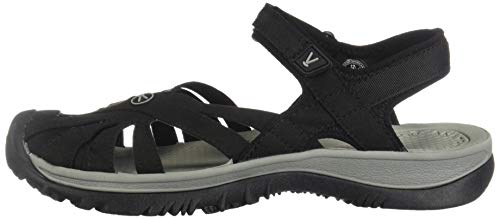 Keen Women's Rose Casual Closed Toe Sandals, Black/Neutral Gray, 9.5 #TOP7