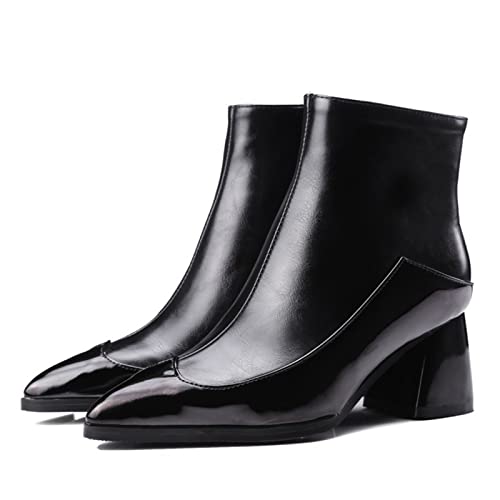 Bottines à talons hauts de 6cm élégantes et bottes courtes à bout pointu pour femme