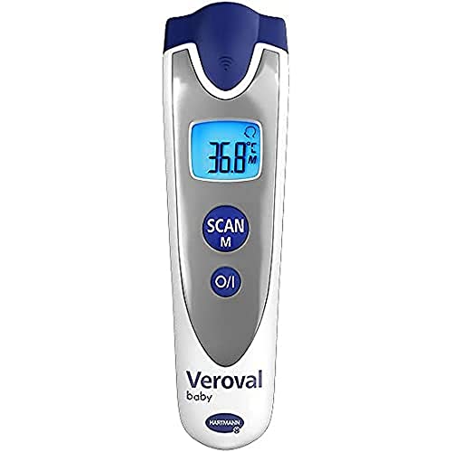 Veroval Baby: Termómetro de Infrarrojos 3 en 1, Especialmente Adecuado para Bebés, Medición de Temperatura Corporal, Temperatura de Comida, Biberones y Temperatura Ambiente Cover